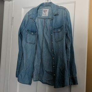 Denim button down